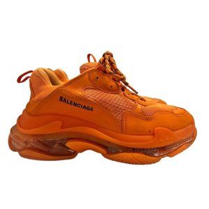 Balenciaga Triple S orange sneakers shoes clear sole 541624 MENS US 10 EUR 43